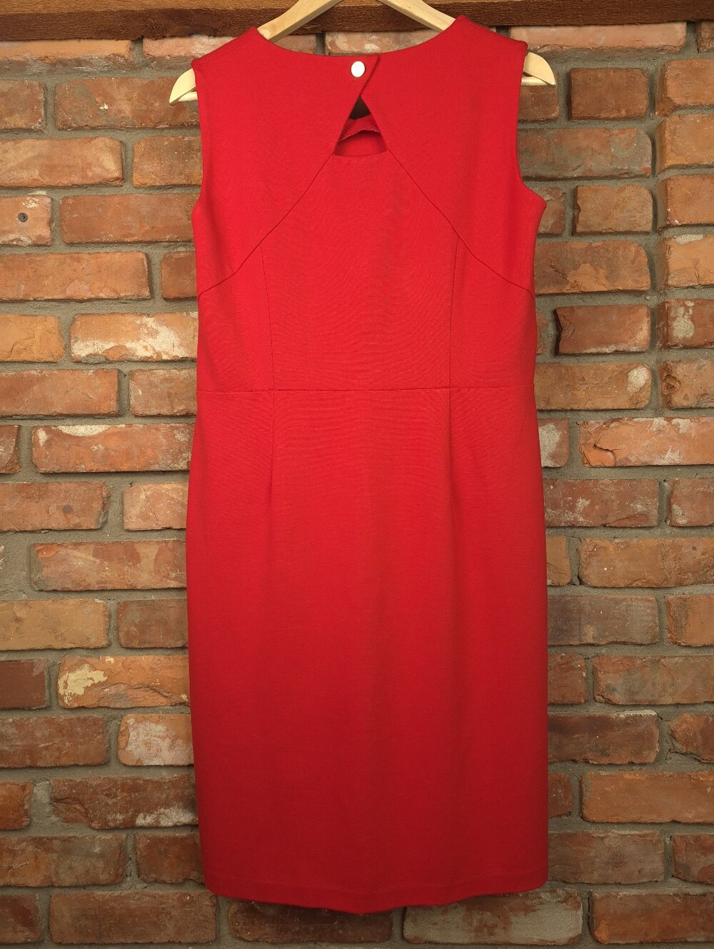 Talbots Red Sheath Dress Petite 14P Career Cocktail Wedding Guest Classic - Picture 4 of 9